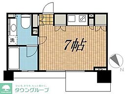 都営浅草線 戸越駅 徒歩5分の賃貸マンション 5階ワンルームの間取り