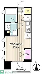 JR京浜東北・根岸線 蒲田駅 徒歩3分の賃貸マンション 1階ワンルームの間取り