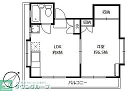 都営浅草線 西馬込駅 徒歩6分の賃貸アパート 2階1LDKの間取り