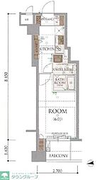 都営浅草線 馬込駅 徒歩5分の賃貸マンション 5階1Kの間取り