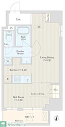 東京メトロ日比谷線 広尾駅 徒歩6分の賃貸マンション 5階1LDKの間取り