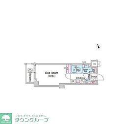 都営浅草線 西馬込駅 徒歩4分の賃貸マンション 4階1Kの間取り