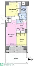 JR横須賀線 武蔵小杉駅 徒歩7分の賃貸マンション 1階1LDKの間取り