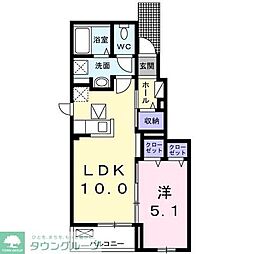 東急池上線 千鳥町駅 徒歩12分の賃貸アパート 1階1LDKの間取り
