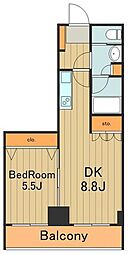 京急本線 平和島駅 徒歩7分の賃貸マンション 1階1LDKの間取り