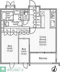 nido SAKURAGAOKA 2LDKの間取図画像