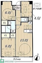 グランサッソ東雪谷 3LDKの間取図画像
