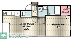 仮)世田谷区深沢3丁目新築計画 1LDKの間取図画像