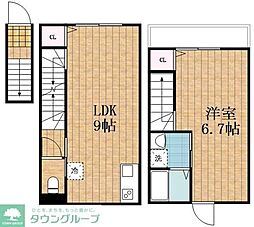 シータス平和島 1LDKの間取図画像