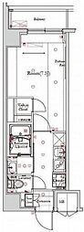 ラティエラ都立大学 1Kの間取図画像