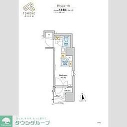 TOMORE品川中延 ワンルームの間取図画像