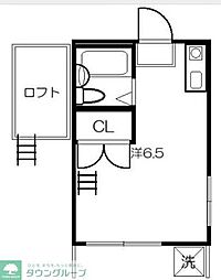 東武越生線 東毛呂駅 徒歩9分の賃貸アパート 1階ワンルームの間取り