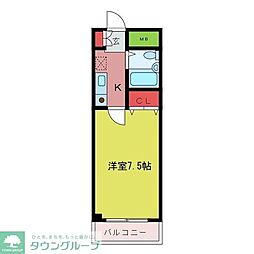 山口ビル 1Kの間取図画像