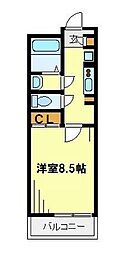西武新宿線 南大塚駅 徒歩2分の賃貸マンション 3階1Kの間取り
