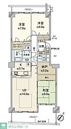 東武東上線 ふじみ野駅 徒歩4分の賃貸マンション 14階3SLDKの間取り