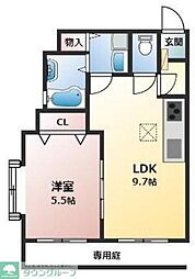 アイル富士見 1LDKの間取図画像