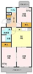 グラン・ドムール上福岡 3DKの間取図画像