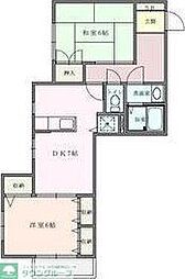 サロマ壱番館 2DKの間取図画像