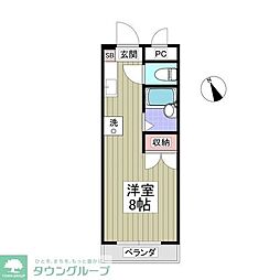 ソフィエル北坂戸 ワンルームの間取図画像