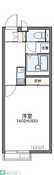レオネクストラン 1Kの間取図画像