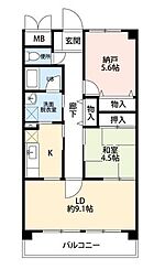 エストレージャ 2LDKの間取図画像