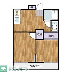 新宿ハイツ 2DKの間取図画像