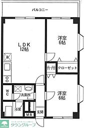 パール・エミネンス 2LDKの間取図画像