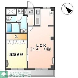 ノーザンライツ2 1LDKの間取図画像