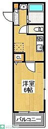 レジデンスカメリア 1Kの間取図画像