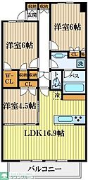 リビオ国分寺ステーションアベニュー 3LDKの間取図画像