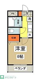びおら女子学生寮 1Kの間取図画像
