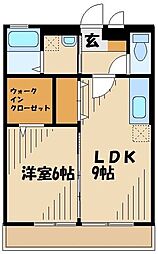 フラット・サクセス 1LDKの間取図画像