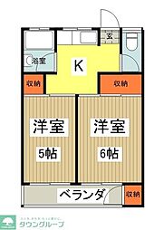 パークコーポラス 2Kの間取図画像