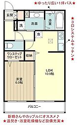 SUNNYFLATW 1LDKの間取図画像