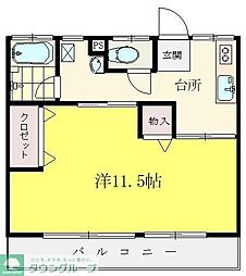 コーポ大久保 1Kの間取図画像