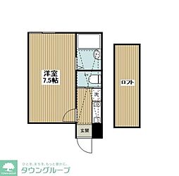 ロッシェル橋本第151号棟 1Kの間取図画像