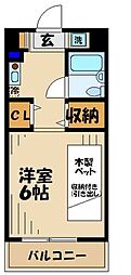 ラフィーネ学生マンション 1Kの間取図画像