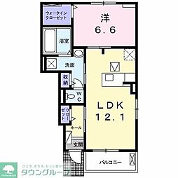 コリーヌメゾンA 1LDKの間取図画像