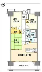 ビバヒルズ 3LDKの間取図画像