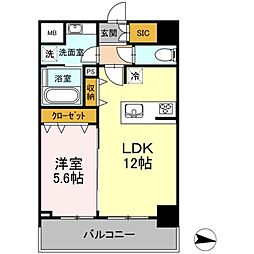 ラベレッツァフェリオ 1LDKの間取図画像