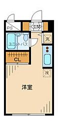 ローズガーデン立川 1Kの間取図画像