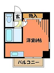 アプロディーテ 1Kの間取図画像