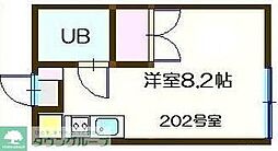 メゾン・ヴィオレ ワンルームの間取図画像