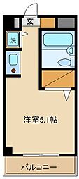 ジョイフル日野 1Kの間取図画像