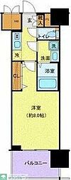 エステムコート東京八王子 1DKの間取図画像