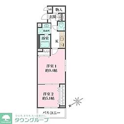 SILVERADOSHIBASAKI-CHO 2Kの間取図画像