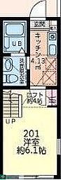 フェリース聖蹟桜ヶ丘 1Kの間取図画像