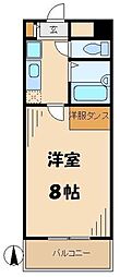 フェンテ多摩 1Kの間取図画像