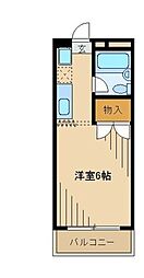 サンヒルズ大塚 ワンルームの間取図画像