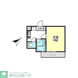 オオタニビル 1Kの間取図画像